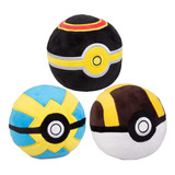 Pokémon 4 Pokeball Plush 3-pack  Ultra, Lujo Y Pelotas Ráp