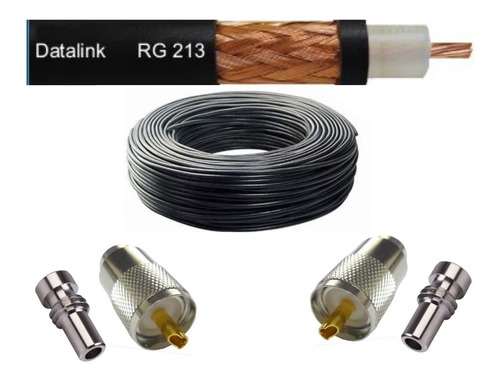 Cabo Coaxial Px Data Link Rg213 50r 96%m 2conctor Brinde 11m