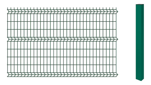 Pack 5 Reja Tipo Acmafor 3d Verde 2.50x1.83mts + Poste