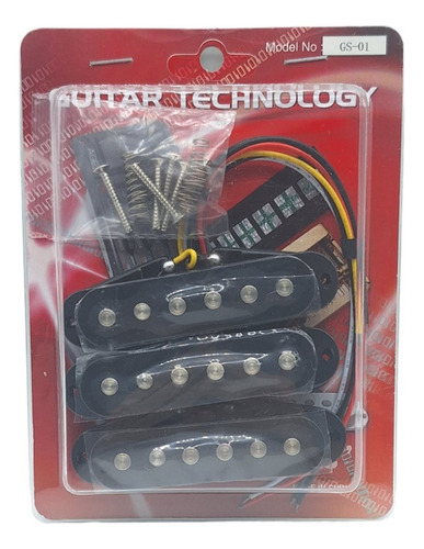 Guitar Tech Micrófono Guitarra Strato Gs-01 Negros (juego)