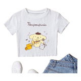 Remera Pompompurin Baby Tee Cute Kawaii Anime Coquette 