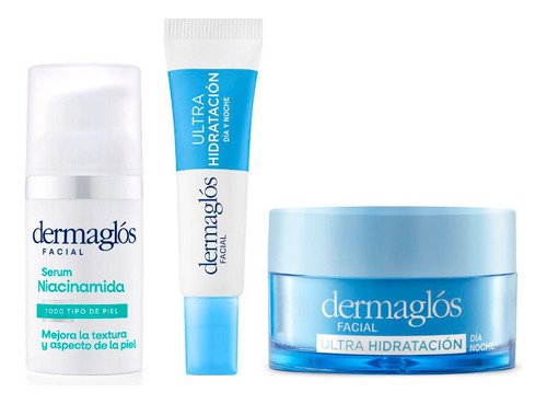 Dermaglós Rutina Facial Ultra Hidratante Sérum Niacinamida