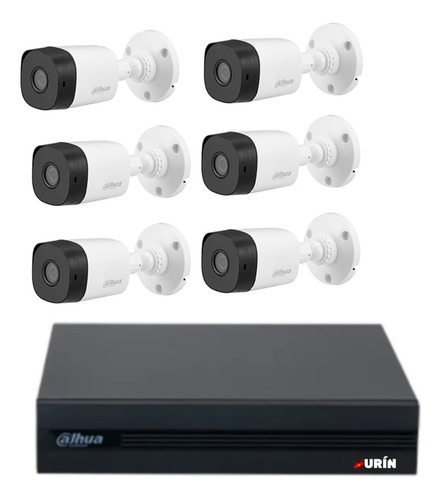 Kit Monitoreo Dahua Dvr 8ch + 6 Camaras Exterior 