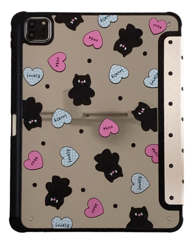 Funda Protectora Gato De Lunares For iPad