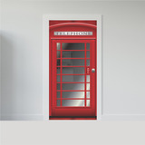 Adesivo Decorativo De Porta -cabine Telefonica Londres 04564