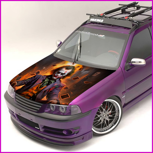 Vinil Wrap Automotriz Cofre Vw Pointer The Joker - 130x160cm