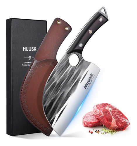 Huusk Cuchillos De Japon, Cuchillo De Chef Serbio Mejorado F