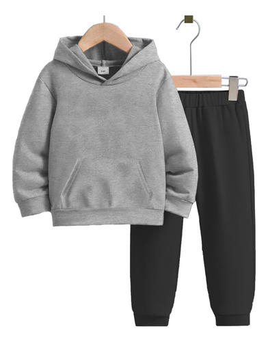 Conjunto Moletom Infantil Blusa De Frio Canguru E Calça