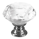 10 Piezas De Perillas De Cristal  30mm En Forma De Diamante
