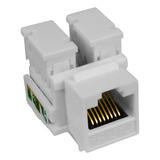 50 Pçs Conector Fêmea Rede Dados Keystone Jack Cat5e Rj45 8v