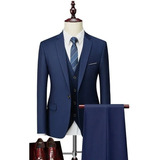 Kit De Negocios De Traje De Boda Para Hombre, 3 Piezas 1