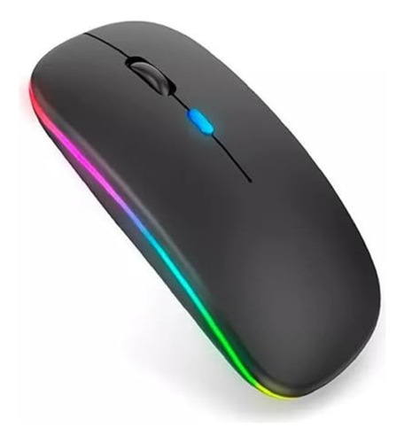 Mouse Sem Fio Led Rgb Pc Computador Usb E Bluetooth 1600dpi