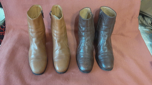 2 Pares Botas Cuero Hombre Talle 39 Marca Antonio Vicario