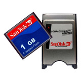 Tarjeta De Memoria Compact Flash De 1 Gb+adaptador Cf X Pcmcia