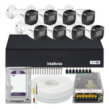 Kit Intelbras 8 Câmeras Vhd 1130 30m Dvr 8 Canais 1tb Purple