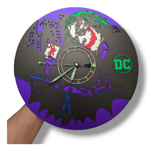 Reloj Pared Batman Joker 3d Regalo Personalizado Superheroe