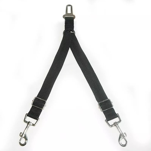 Cinturon Doble Mosqueton Seguridad P/auto Mascotas 60cm