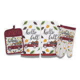 Juego De Toallas De Cocina Y Portaollas Hello Fall Farm...