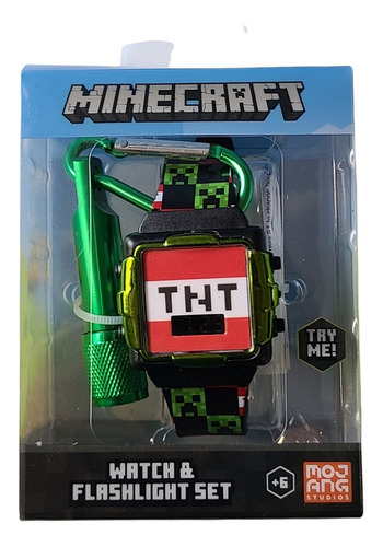 Reloj Tnt Con Luces + Lampara Original Mine Videojuego