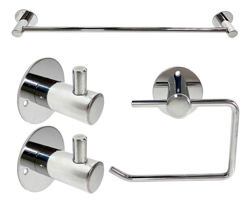 Kit De Accesorios Baño Acero Inoxidable Reforzado Set X 4