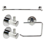 Kit De Accesorios Baño Acero Inoxidable Reforzado Set X 4