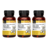 Kit X 3 Vitamina K2 + D3 Natier X 50 Capsulas