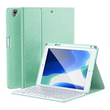 Funda Con Teclado iPad Air 3 10.5/iPad 9/8/7gen10.2 Verde