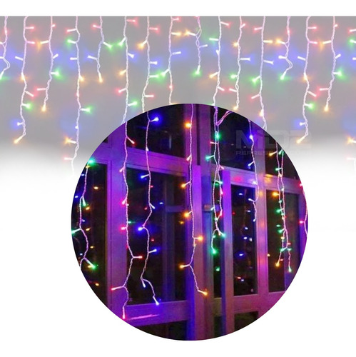 Cascata 400 Leds Natal 8 Funções Várias Cores 110v 220v 10m