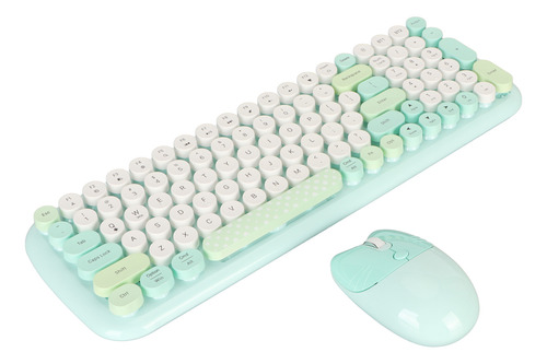 Teclado Y Ratón Coloridos, Máquina De Escribir Inalámbrica D