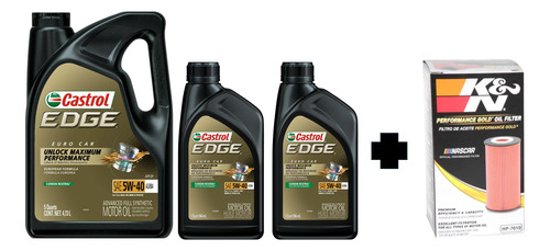 Kit Cambio Aceite Castrol Edge Vw Bora 2.5, Vw New Jetta 2.5