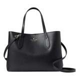 Bolso De Mano Kate Spade Harper Satchel En Cuero (negro)