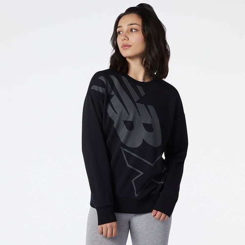 Buzo Mujer New Balance Essentials Nbx Oversized Crew Wt13557