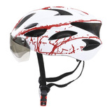 Casco Para Bicicleta Patines Con Ajustador Luz Led Y Lentes 