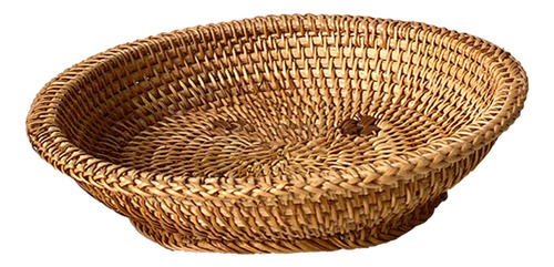 Organizador De Cesta De Frutas De Ratán, Cesta 22cmx6cm