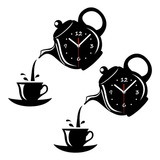 Reloj De Pared, 2 Unidades, Acrílico, Para Tazas De Café, Te