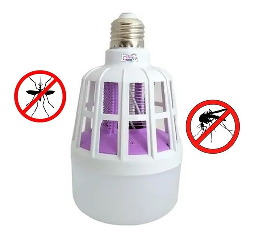 Bombillo Led + Mata Mosquitos Insectos 15 Watt 2en1  