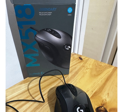 Mouse Gamer Mx518 Hero Usb Original Logitech G Color Negro