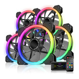 Pack 5 Ventiladores Rgb 120mm Sync 5v