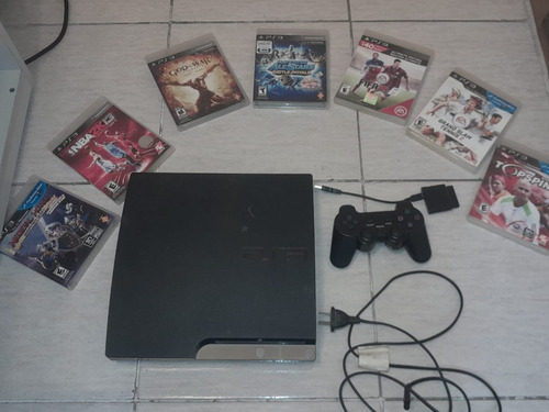 Playstation 3 Slim 298gb + 2 Mandos + 7 Juegos !!!