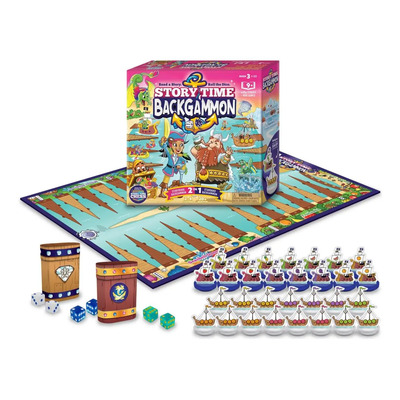 Story Time Backgammon Set Para Principiantes Fichas Y Dados