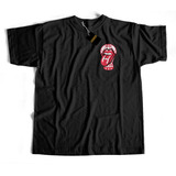 Remera Huracan Lengua Rolling Stones Bolsillo