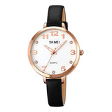 Skmei Relojes Para Mujer Correa De Cuero Para Mujer Moda Sim