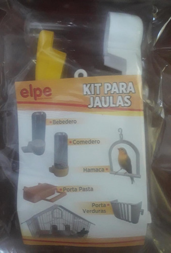 Kit Para Jaula Elpe. Pajaros,aves