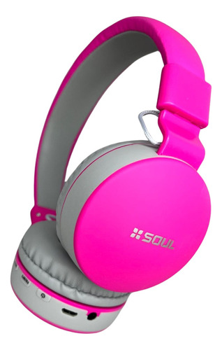 Auriculares Over Ear Inalámbricos Soul S600 Negro Fucsia