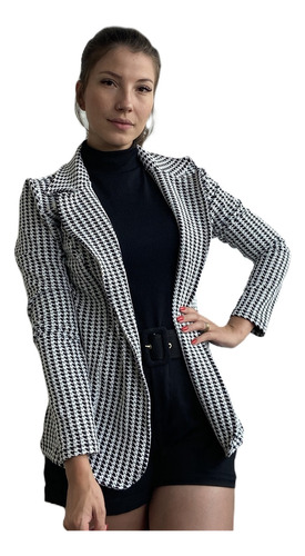 Blazer Acinturado Sobretudo Longo Feminino Alongado