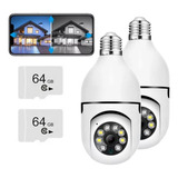 2pcs Camaras De Seguridad 1080p Hd Vision Nocturna Con 64g