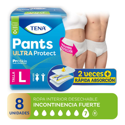 Ropa Interior Tena Pants Ultra Talle Large X8 Unidades | MercadoLibre