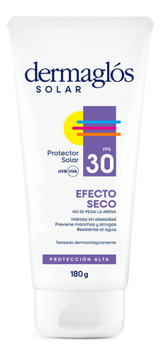 Protector Solar Dermaglós Efecto Seco Fps 30 X 180 G