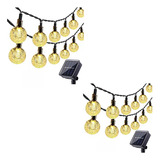 Pack 2 Guirnalda Solar Hada Deco 20 Led Boda 5 Mtrs Calido