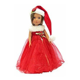 American Fashion World Sparkle Holly Christmas Dress With Ha